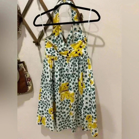 vntg Y2K Betsey Johnson halter flower butterfly dress baby doll style maximalist - Picture 4 of 10